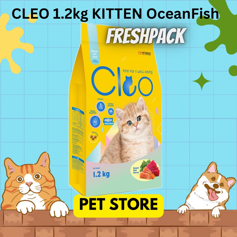 CLEO KITTEN OCEAN FISH 1.2kg Freshpack Makanan Anak Kucing premium