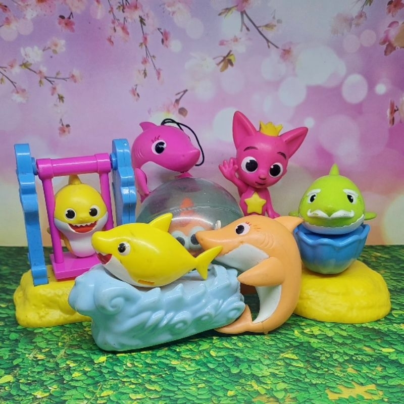 Set 7pcs Pinkfong figure Baby Shark mainan happy meal mcd