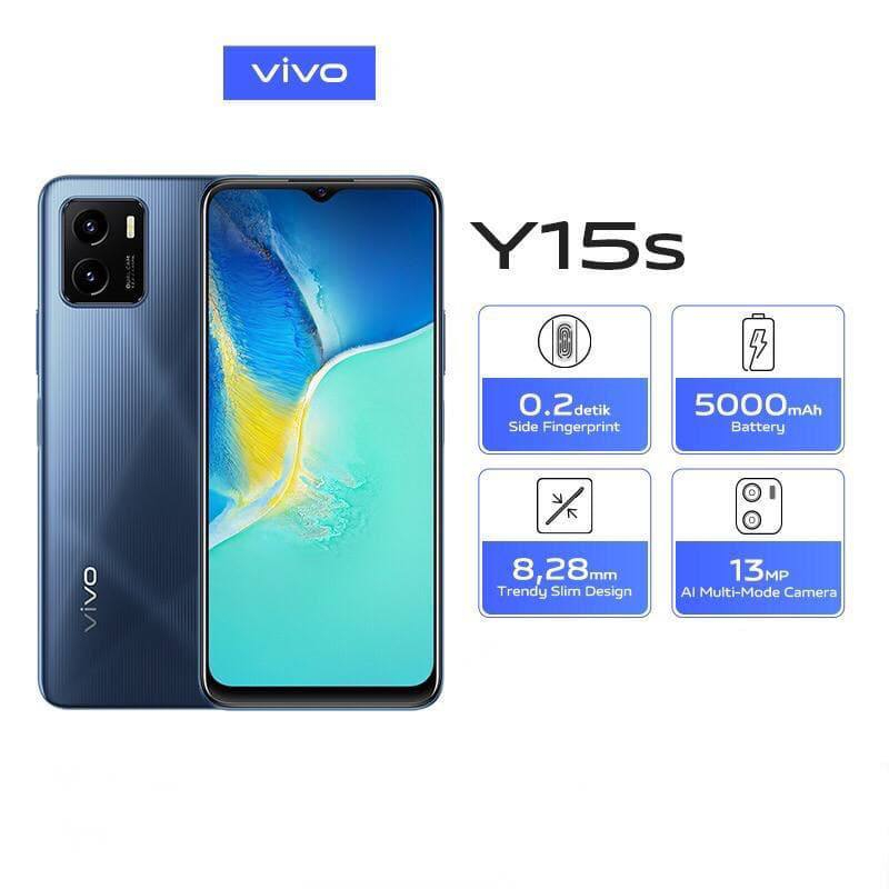 Vivo Y15s [3GB+64GB] MediaTek Helio P35 - 13MP Dual Camera - 6.51&quot; IPS LCD - 5000mAh Garansi Resmi Vivo 1 Tahun