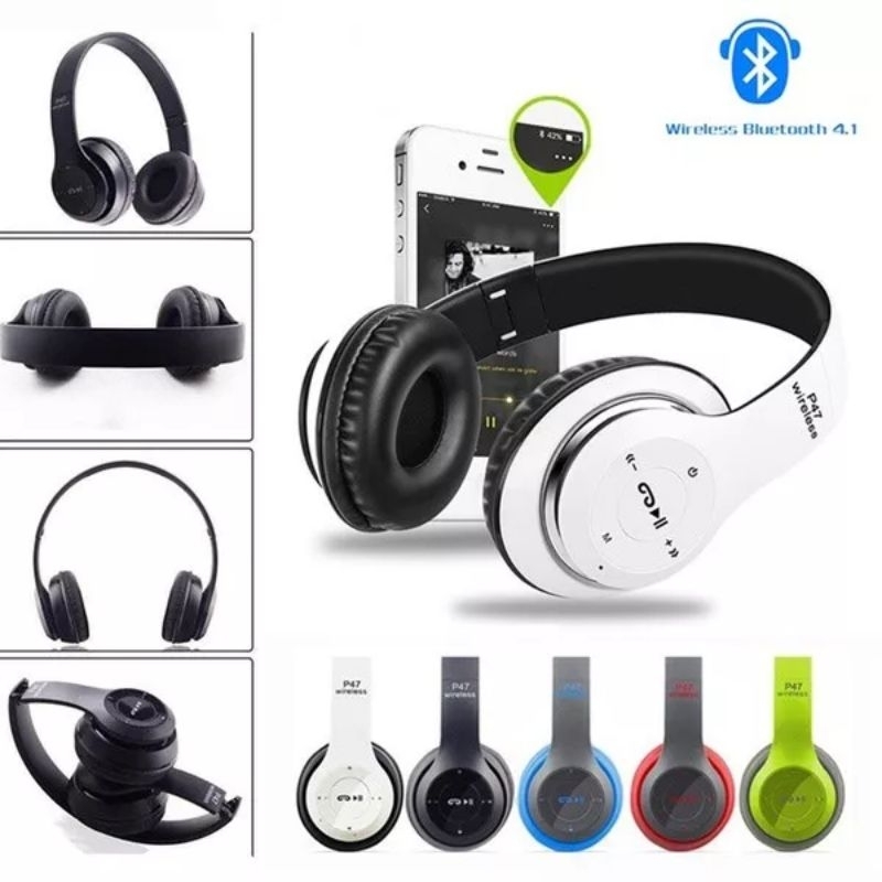 HF BANDO P47 EARPHONE HEADSET BLUETOOTH SUARA BASS WIRELESS