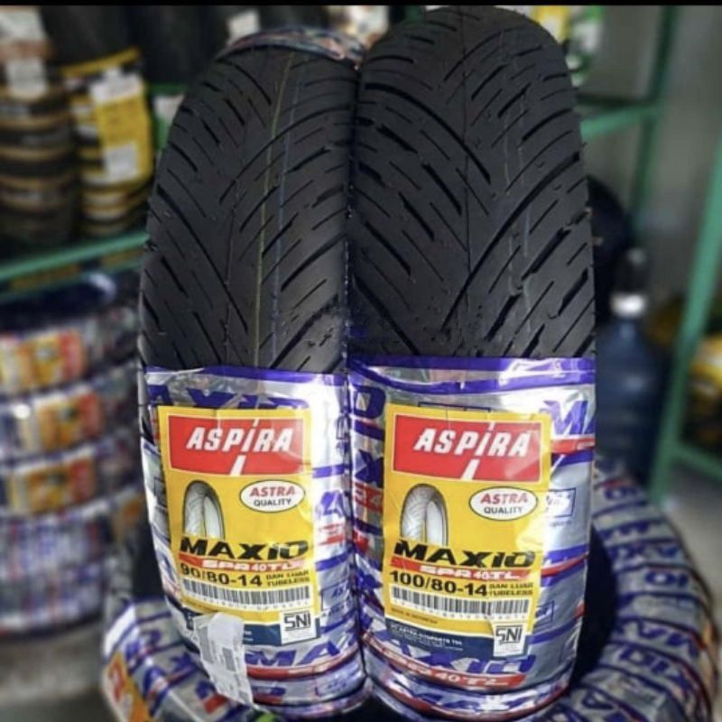 PAKET BAN ASPIRA 90/80 14 & 100/80 14 TUBLESS MOTOR VARIO 125 VARIO 150 DLL