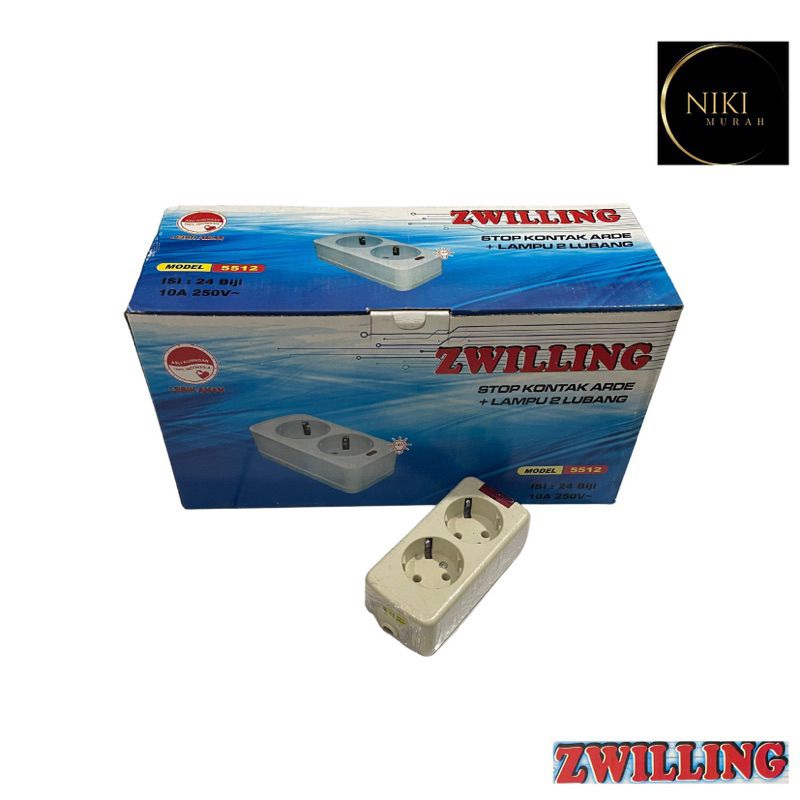 ZWILLING Stop Kontak Stop Kontak Arde Lubang 2