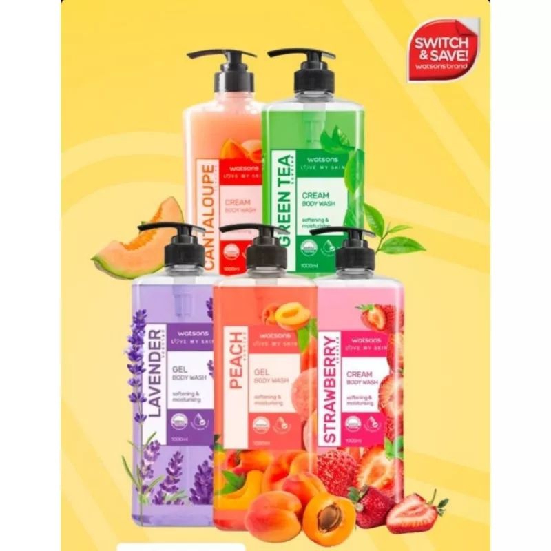 BODY WASH WATSONS 1000 ML/1 LITER / CREAM BODY WASH  MURAH