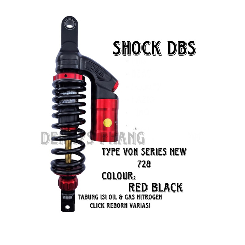 SHOCKBREAKER TABUNG ATAS DBS ORIGINAL TYPE 728 VON SERIES AS GOLD MATIC SINGLE SHOCK BEAT VARIO SCOOPY GENIO LEXI FINO MIO XEON X-RIDE SOUL FAZZIO MIO GEAR MIO J MIO M3 AEROX 125 DLL / SHOCK TABUNG ATAS DBS VON SERIES 728 MOTOR MATIC SINGLE SHOCK