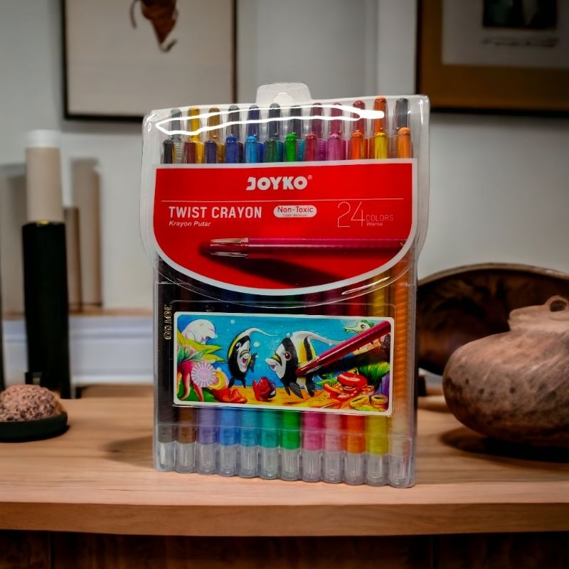 

Crayon Joyko TWCR-24/ twist crayon 24/ crayon putar isi 24 Warna