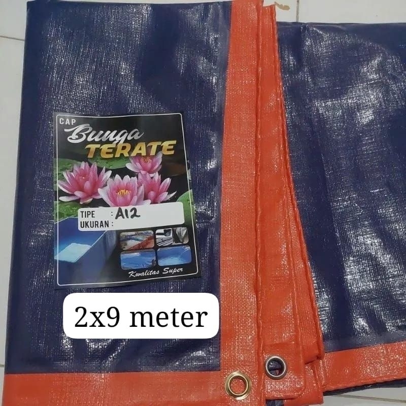 Terpal Korea A12 Cap Bunga Terate Ukuran 2x9 meter