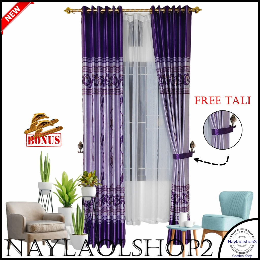 Gorden horden jendela pintu blackout import floxyng serat embos model smokring terbaru dan termurah