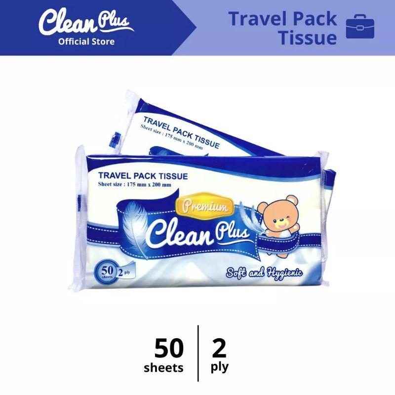 tissue cleanplus travel pack 50 sheet paket 15 pcs