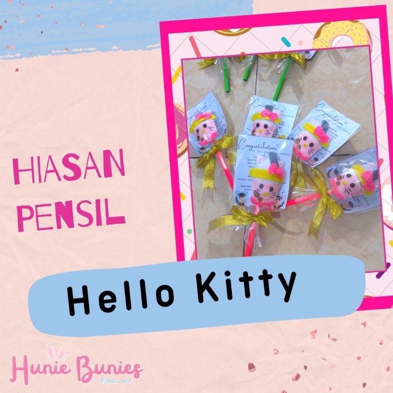 

Hiasan Pensil Flanel PREMIUM Boba Ice Hello Kitty