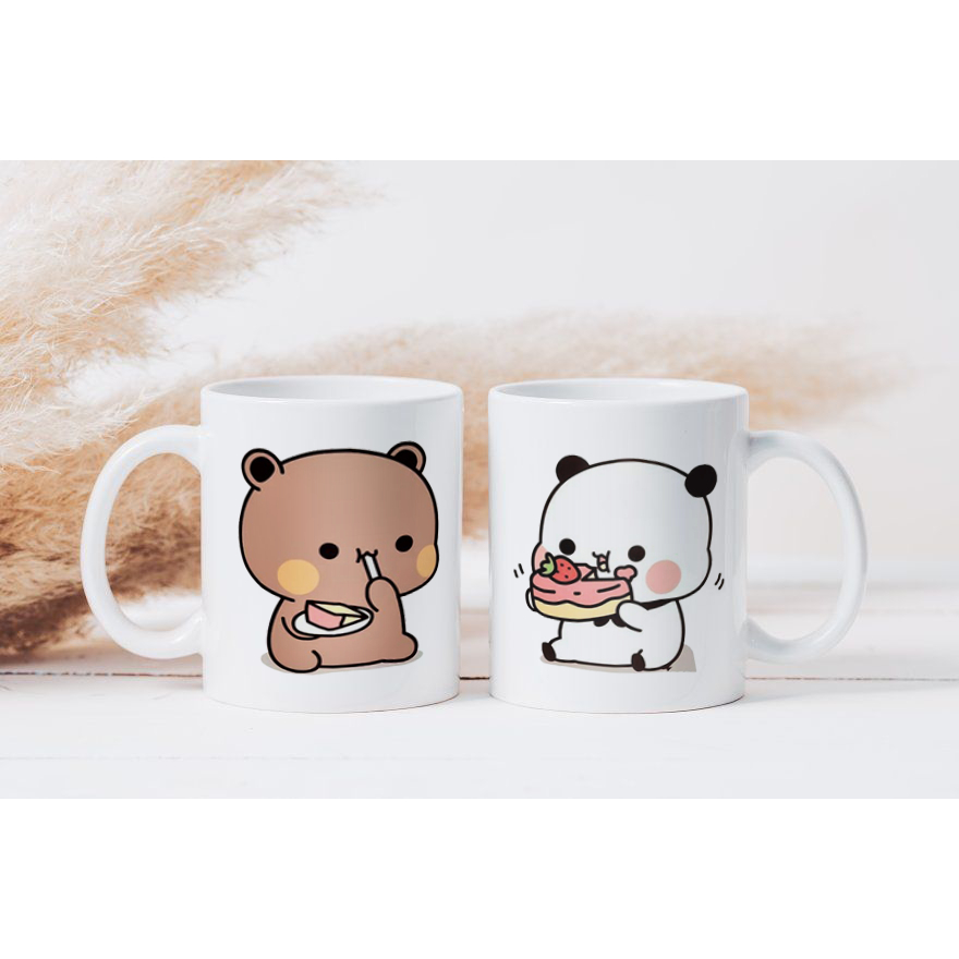 MUG CUSTOM//MUG CHARACTER//MUG BUBUDUDU COUPLE LUCU