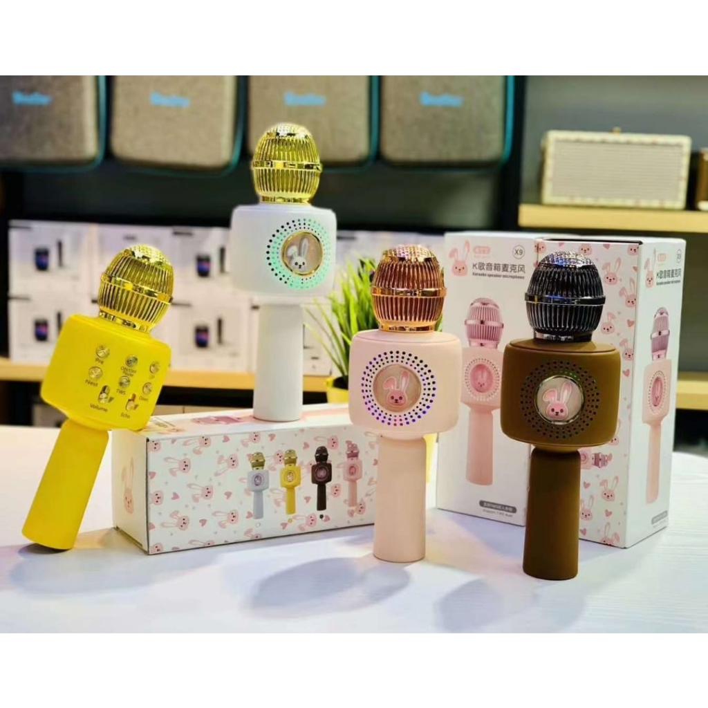 Mikrofon X9 Wireless Microfon Anak Bluetooth Model Kardon Karaoke Player Microphone Speaker (kop kon