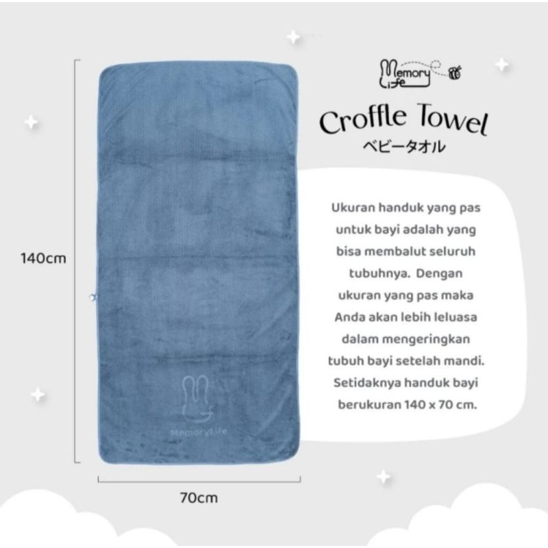 MemoryLife - Croffle Towel / Handuk Bayi / Handuk anak