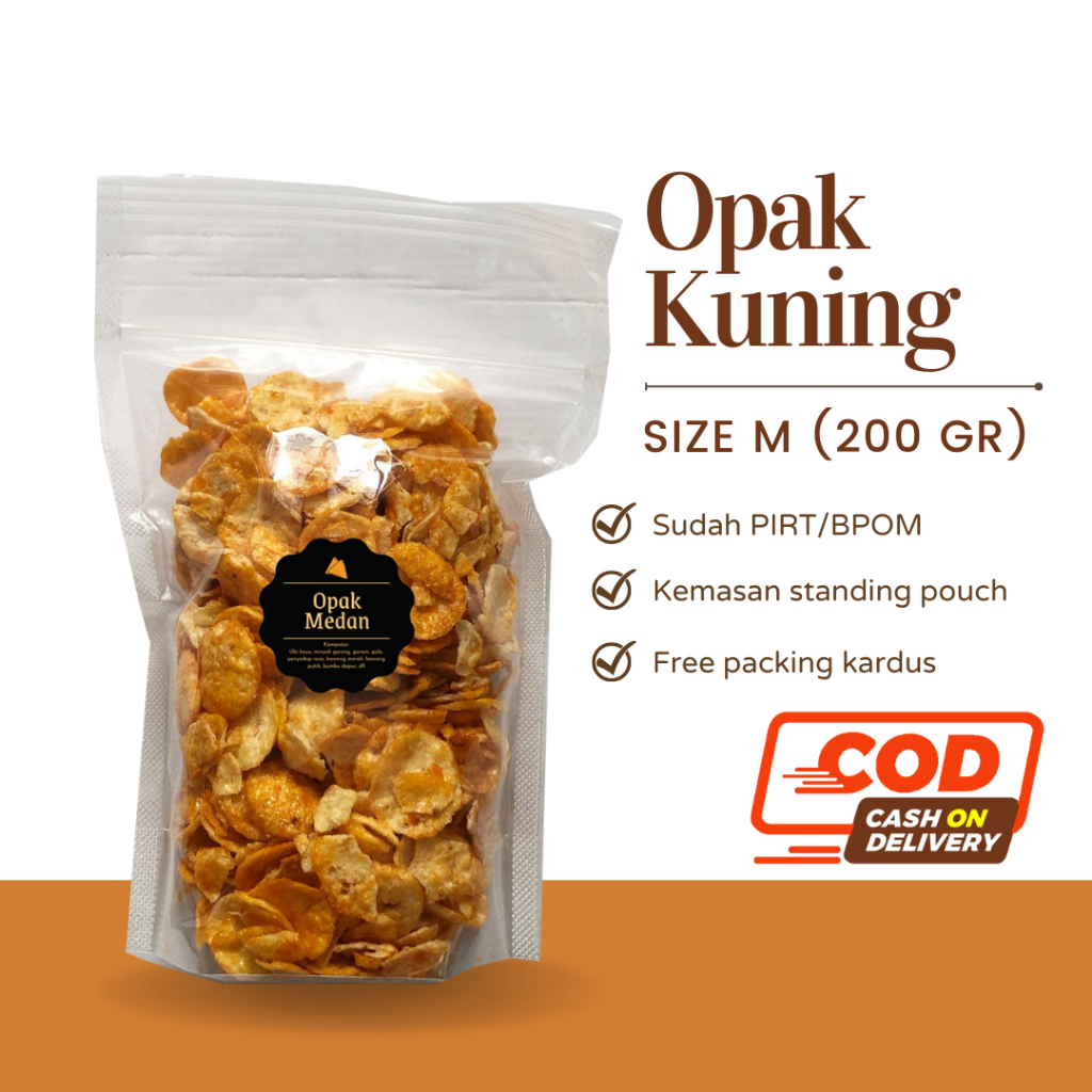 [DELISH SNACKS] Opak Medan (M) 200gr / Snack Cemilan Camilan Pedas Manis / Opak Singkong Mini Merah / Kuning