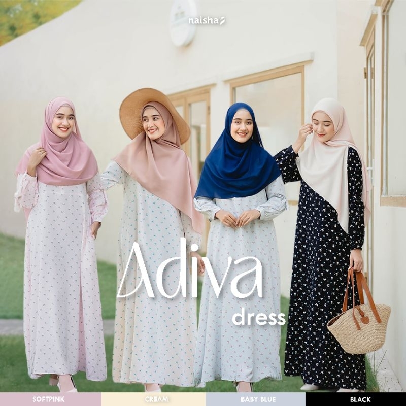 NAISHA OFFICIAL - Adiva dress | dress motif | dress terbaru | dress premium | dress tali | dress halus adem | dress simple | dress | dress terlaris | gamis terlaris | gamis terbaru | dress terbaru dress hitam dress kondangan dress gamis overall idul adha