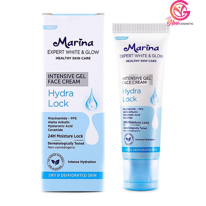 MARINA EXPERT WHITE &amp; GLOW INTENSIVE GEL FACE CREAM - HYDRA LOCK
