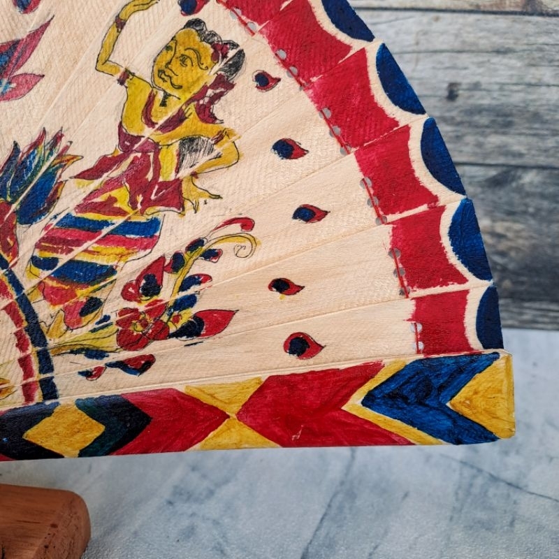 Made by Order ~ KIPAS LUKIS WAYANG Asli Bali / Kipas Kayu Lukis / Kipas Wayang / Pajangan Kipas