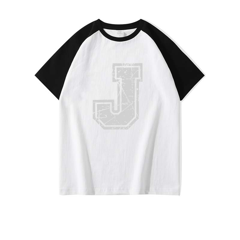 100% Katun Graphic Tee Baju Wanita Letter Atasan Wanita Oversize Kaos Putih T-shirt Couple Korean Style