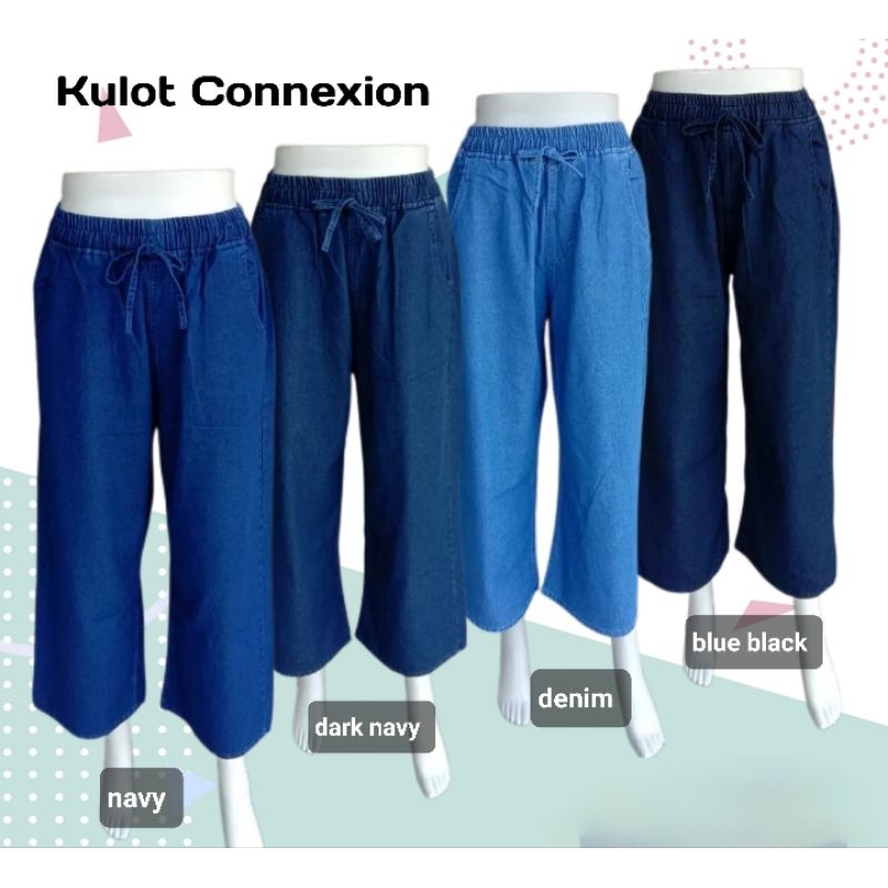 CONNEXION kulot wanita soft jeans
