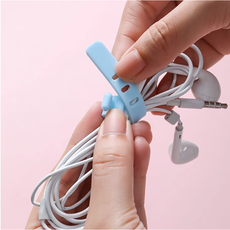 Pengikat Kabel Karet Penggulung Cable Binder Klip Cable Cord Holder Penjepit Kabel Charger Hp Universal AH024 - XOBOX.ID