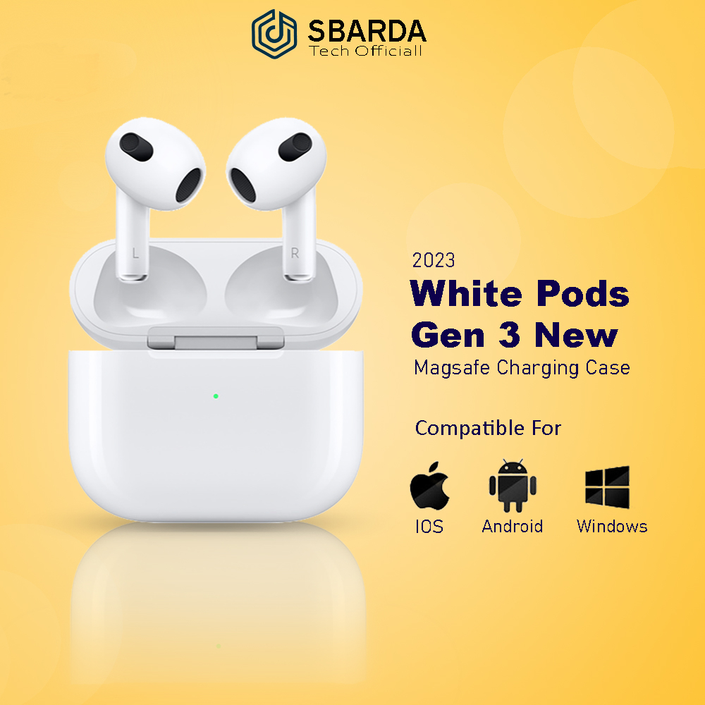 ✅ 2023 White Pods Gen 3 (IMEI &amp; Serial Number Detectable + Spatial Audio) Final Upgrade Version 9D Hifi By Sbarda Officiall