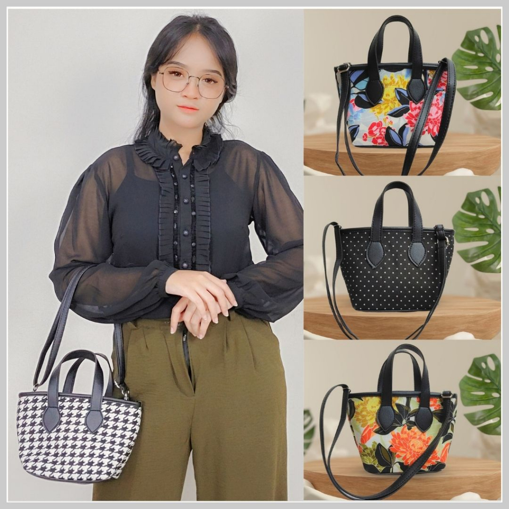 [100% FOTO ASLI] TAS TRAPEZ KECIL / TAS SELEMPANG FASHION / TAS HANDBAG KANVAS