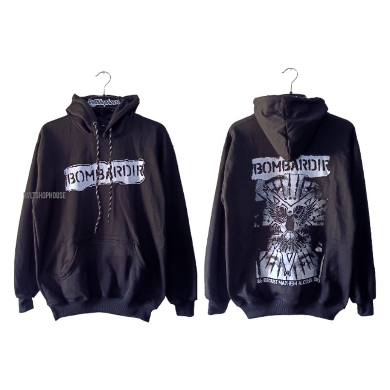Jaket Hoodie Band Punk Bombardir - 666 / Jaket Punk / Jaket Distro