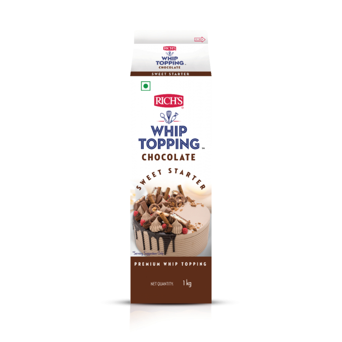 

Rich Whip Topping Chocolate/ Krim Rasa Coklat 907gr