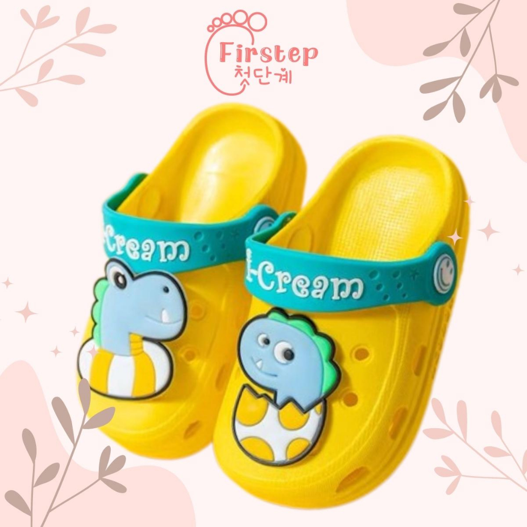 Firstep ❤️ Sandal Anak Anak Sol Lembut Gambar Kartun Non-slip Cocok untuk anak laki-laki dan perempuan import FS101