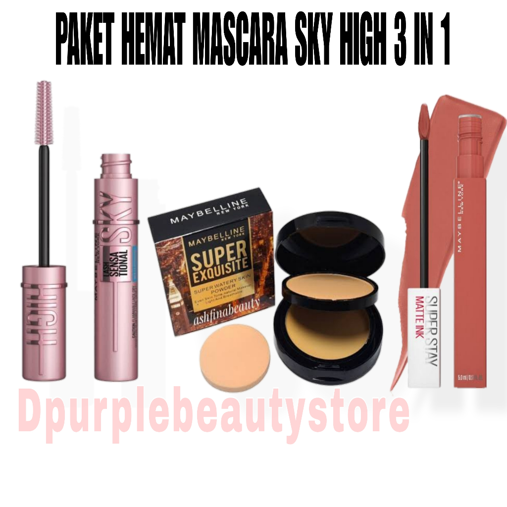 Paket Hemat 3 in 1 Mascara Maybelline Sky High