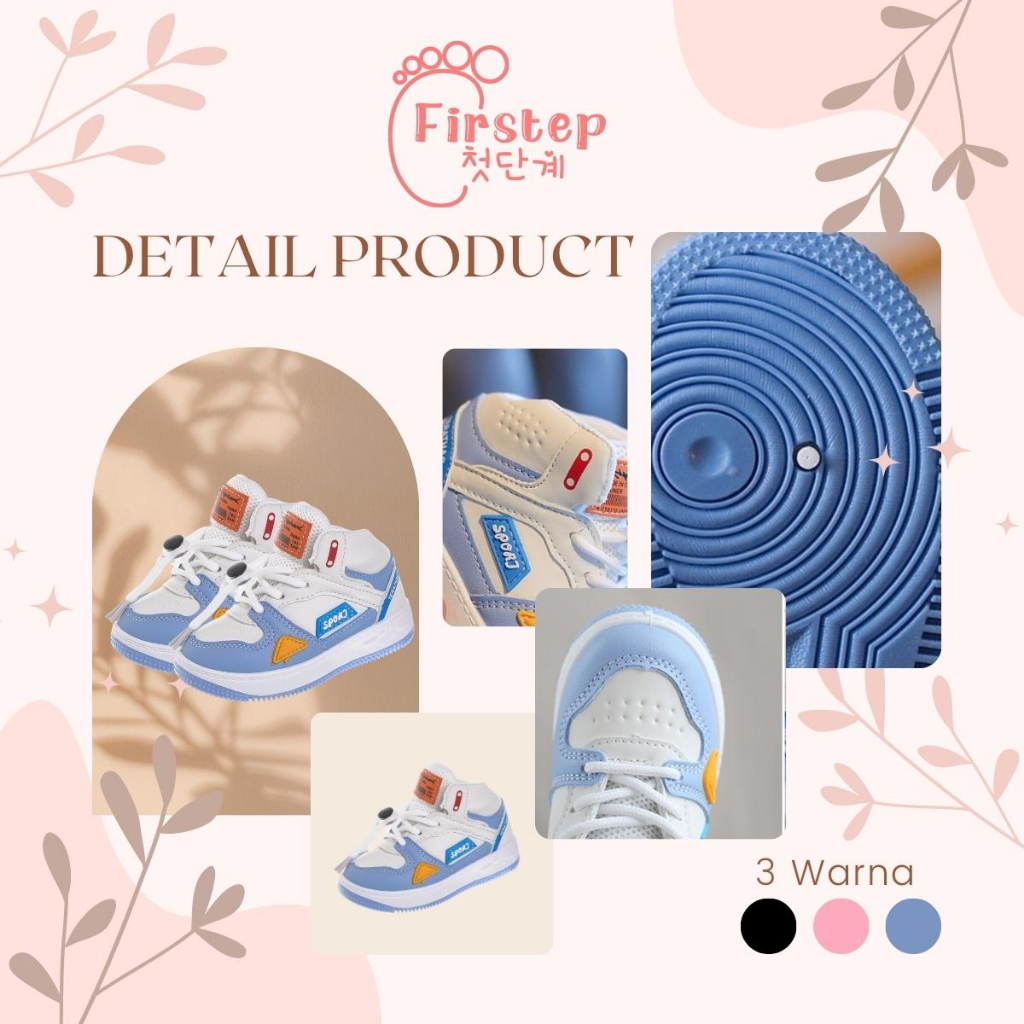 Firstep ❤️ Sepatu Anak Perempuan dan Laki Laki Sneakers Anak Import Sport Canvas Unisex Colorful 1-7 Tahun FS124