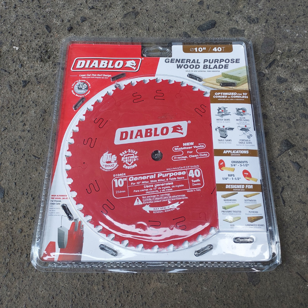 Mata gergaji Freud Diablo D1040X 10 Inch 40T ATB General Purpose