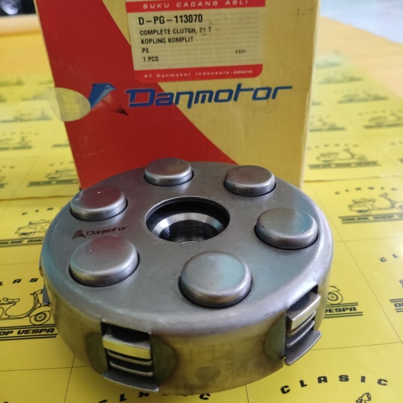 Kopling Vespa Px / Kopling Komplit Vespa Px 21T Lubang 6 Danmotor Vespa