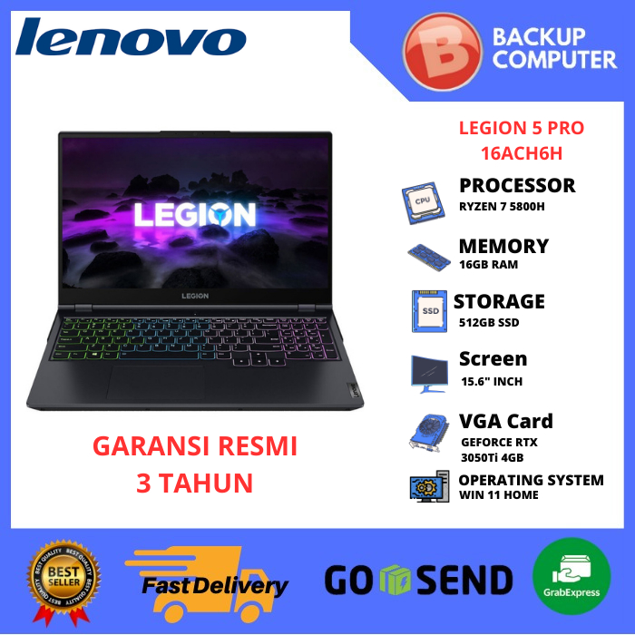 LENOVO Legion5Pro 16ACH6H 82JS0035ID Ryzen 7 5800H