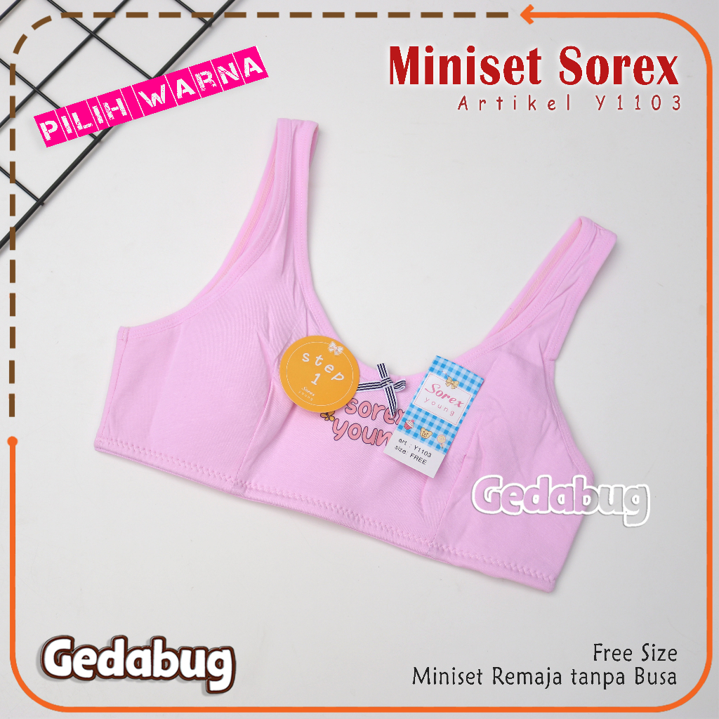Sorex Young Y1103 / Y 1103 |  Miniset Anak Remaja Step 1 Freesize Tanpa Kawat Pita Mungil | Gedabug