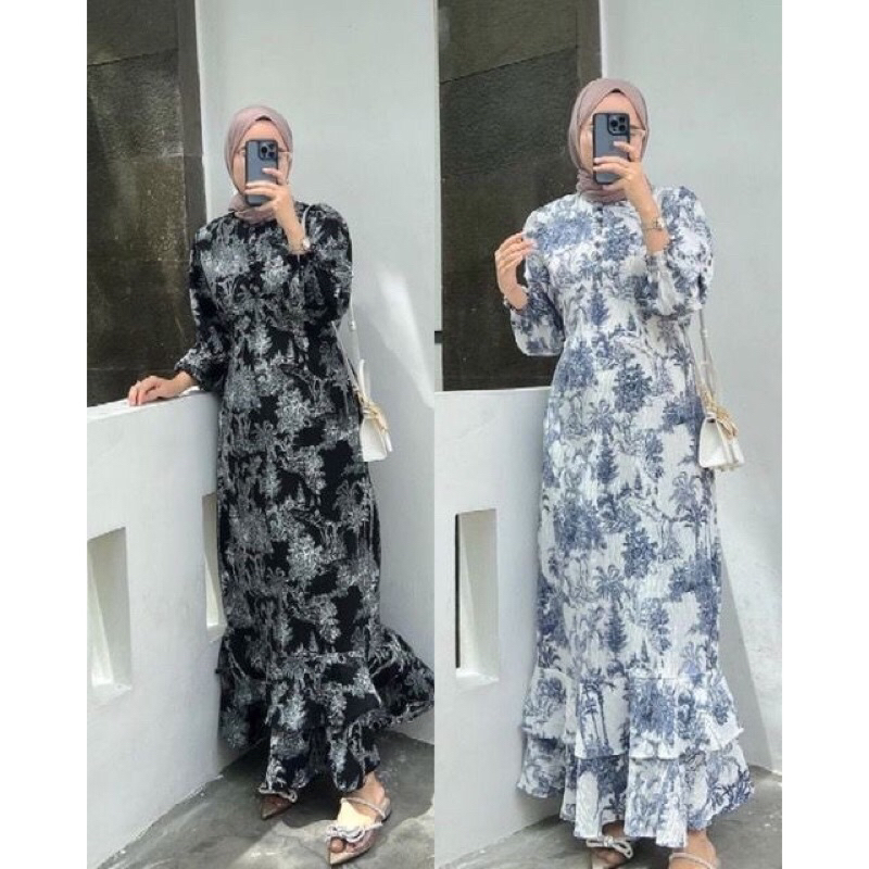 Tq88indonesia Fashion Baju Gamis Wanita  Kekinian / Adeline Maxi Shakila /  Dress Maxi / Baju Lebaran  Wanita / Gamis Terbaru / Busana keundangan  Muslimah / Daphne Dress