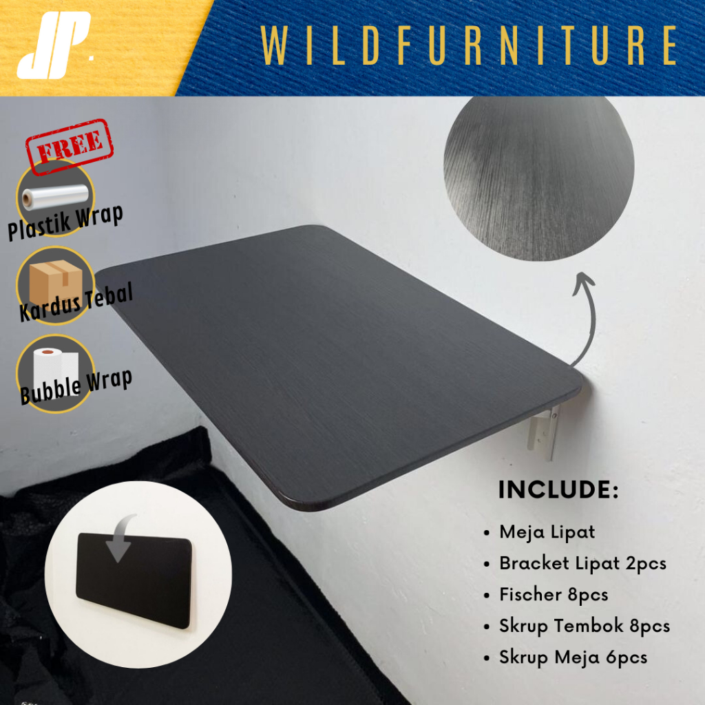 MEJA LIPAT DINDING 1 SET 60 X 40 / MEJA BELAJAR / MEJA LAPTOP / MEJA KOMPUTER/ MEJA SERBAGUNA