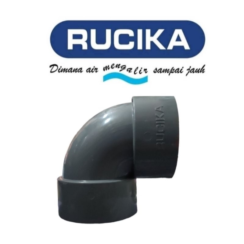 ELBOW RUCIKA D 3&quot; INCH KNEE PIPA PVC (D) 3&quot; RUCIKA