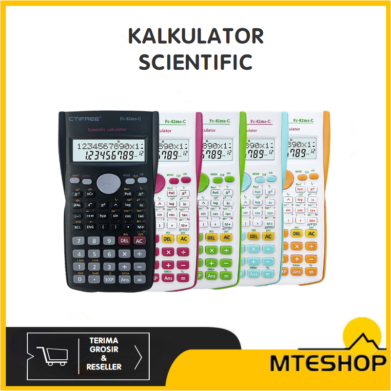 

MTE Kalkulator Color Function Scientific Kalkulator 24 Fungsi Kalkulasi 3 Warna 1700 scientific calculator