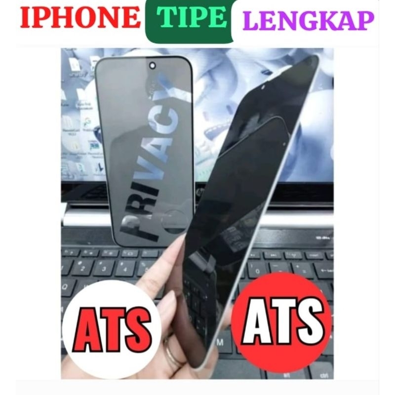 Tg Spy Full Kaca Tempered Glass Anti-Spy For Tipe Iphone All Type , Melindungi Layar Hp Handphone Depan , Tg Temper Glass All Tipe Apple All Type , Model Handphone Apple , Merek Handphone Apple Tempered Glass Bahan Pengaman Lacar Kaca Spy Gelap Hitam SPY