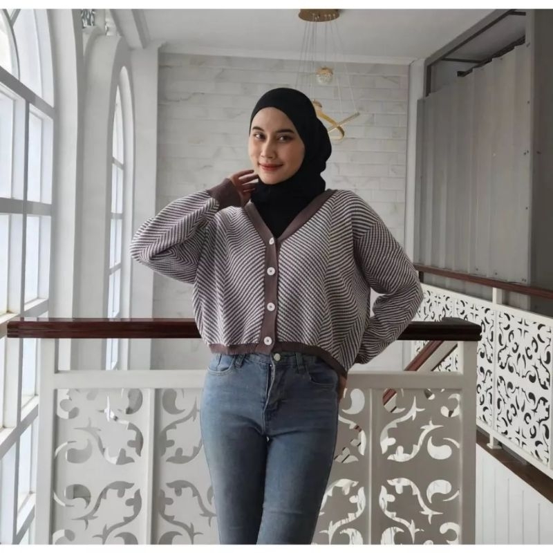 OUTHER RAJUT CARDIGAN CROOPE TANTRI | RAJUT CARDIGAN PREMIUM WANITA KOREAN STYLE | OUTWEAR CARDIGAN OUTER WANITA