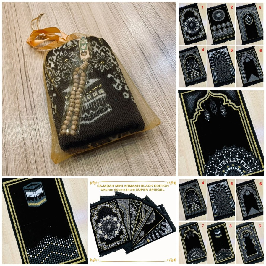 Paket Souvenir Tile Sajadah ARMAAN Mini Sujud + Tasbih Sovenir