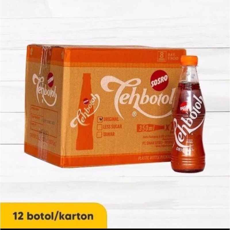 

(KHUSUS GOJEK GRAB) Teh Botol Sosro Original 1 Dus isi 12 Botol