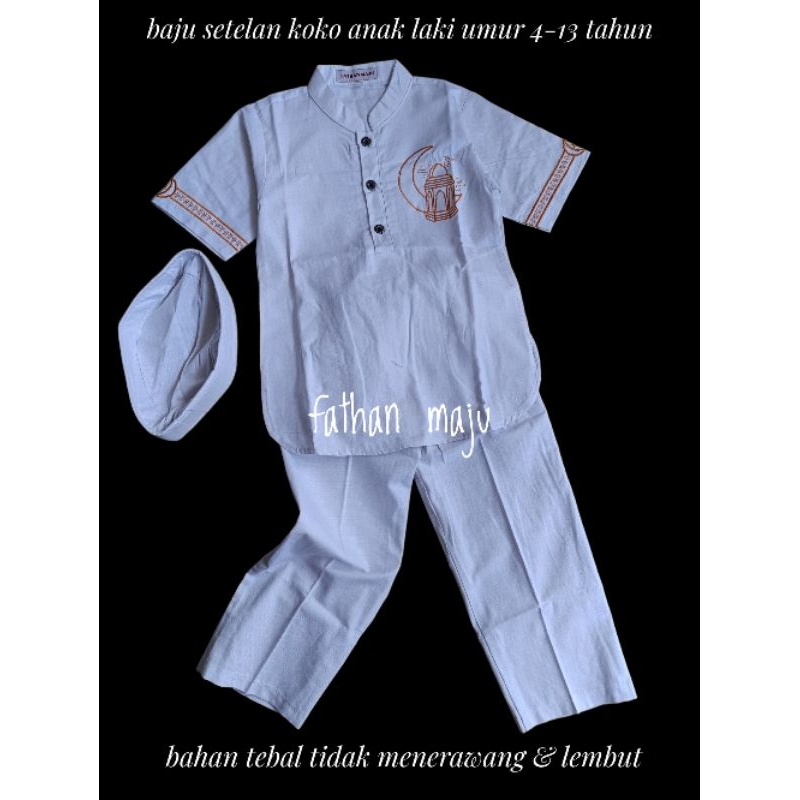 Baju koko anak laki laki Koko anak laki laki Baju muslim anak laki laki Baju koko anak Setelan koko anak laki laki Set koko anak laki laki Stelan koko anak laki laki Setelan koko anak Muslim anak Koko anak Baju taqwa anak laki laki Terbaru Terlaris Cod
