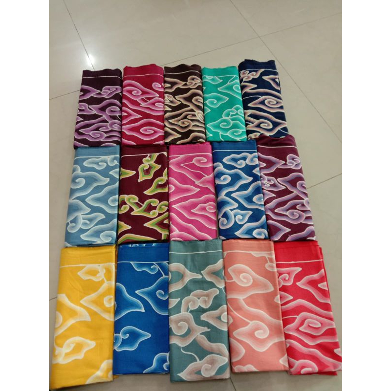 kain batik mega mendung tulis
