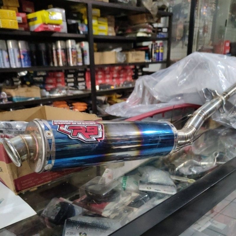 Knalpot Racing R9 New Mugello untuk Yamaha JupiterZ atau Vega R New