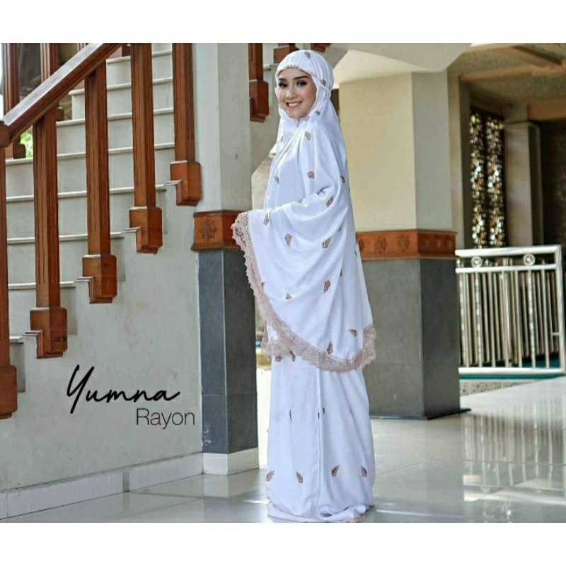 mukena tabur daun