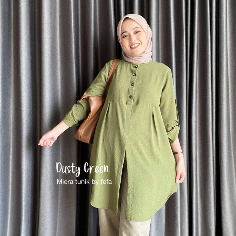 MIERA TUNIK - Bahan Crinkle Airflow By fefastyle