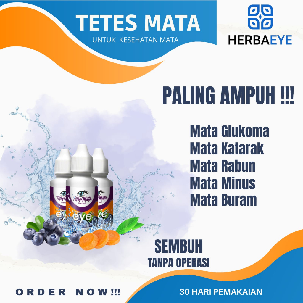 AMPUHH!!! Obat Tetes Mata HERBAL EYE - Obat Tetes mata minus plus katarak glaukoma radiasi -obat tet