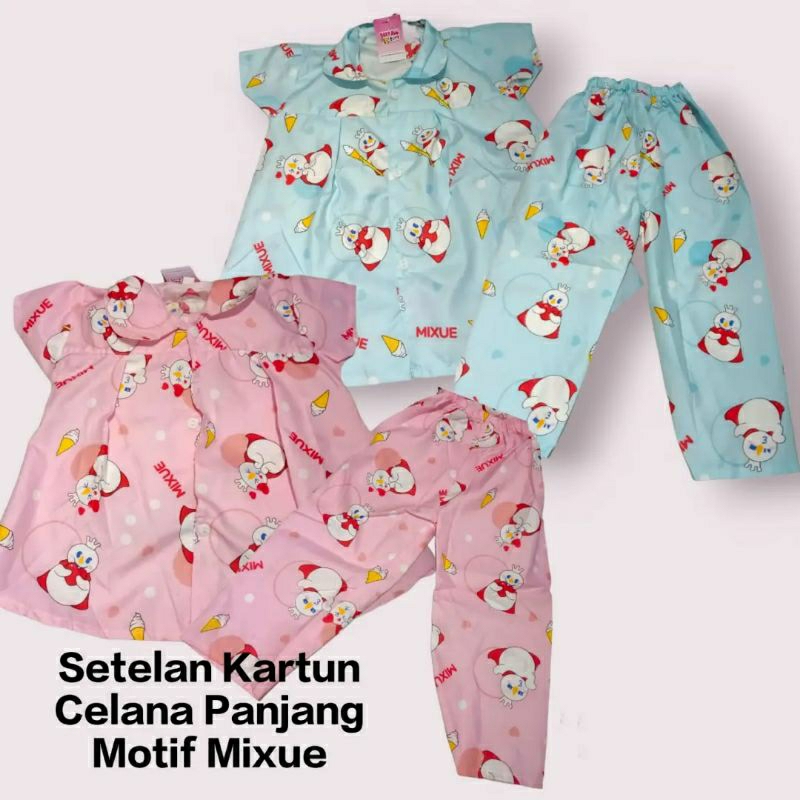 SETELAN KATUN MOTIF KARTUN DAN MOTIF MIXUE