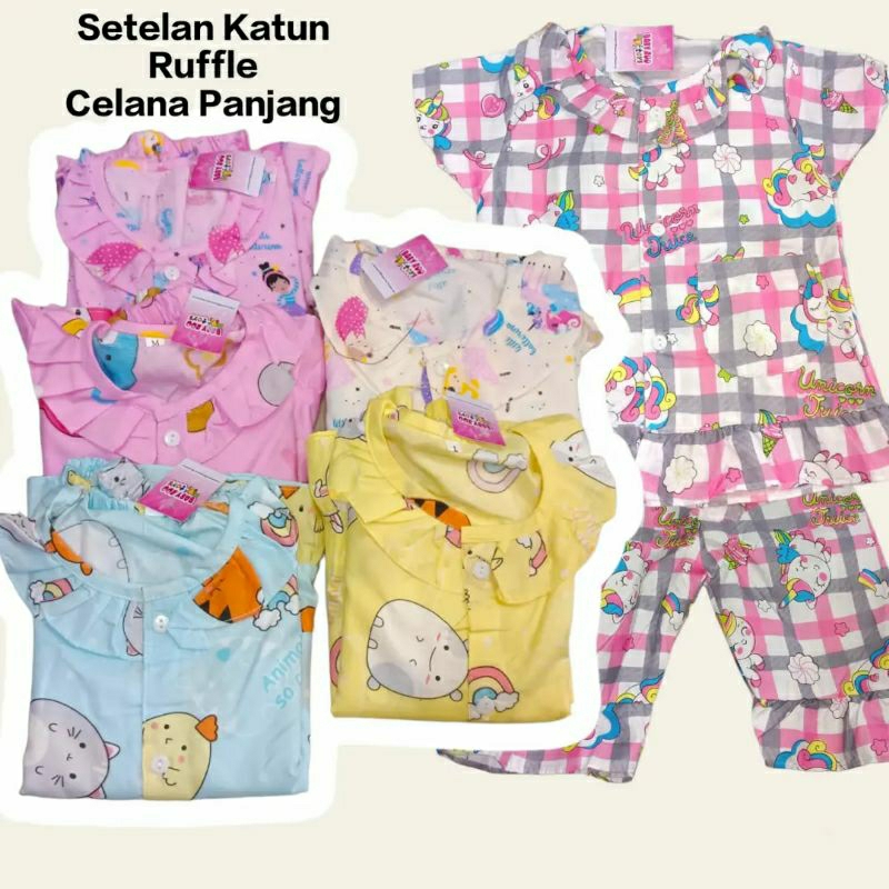 SETELAN KATUN MOTIF KARTUN DAN MOTIF MIXUE